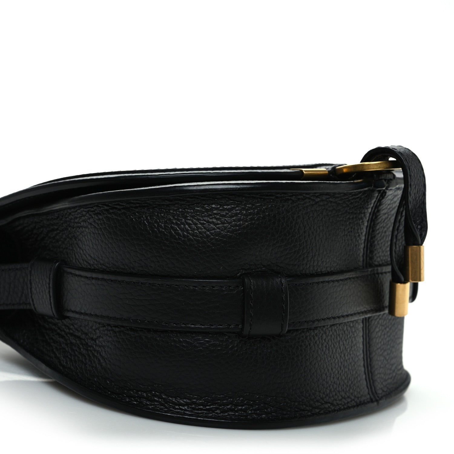 Chloe Grained Calfskin Small Marcie Saddle Bag Black 10 of 12