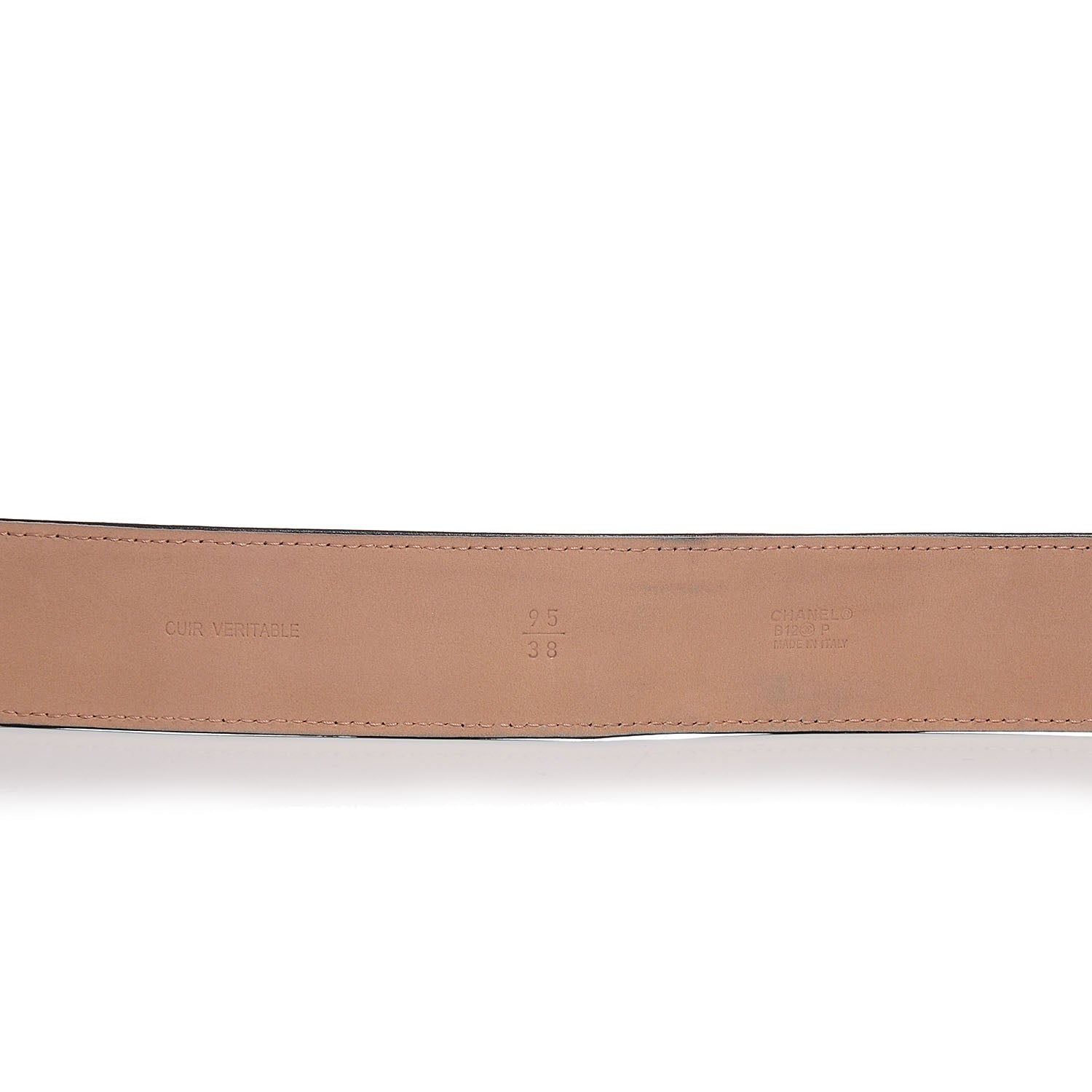 Chanel Leather CC Lucky Symbols Belt 95 38 Black 3 of 5