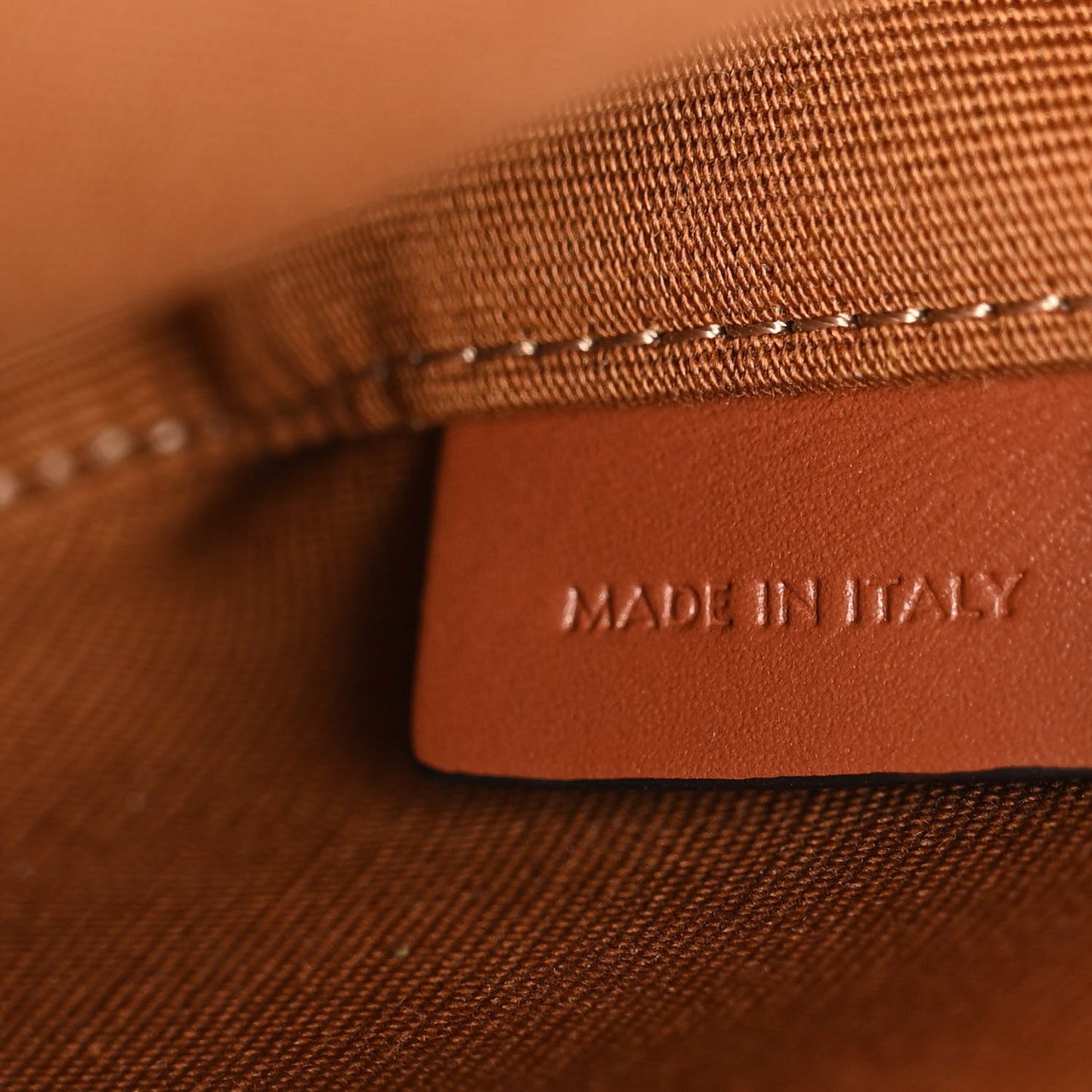 Canvas Calfskin Triomphe Mini Besace Tan