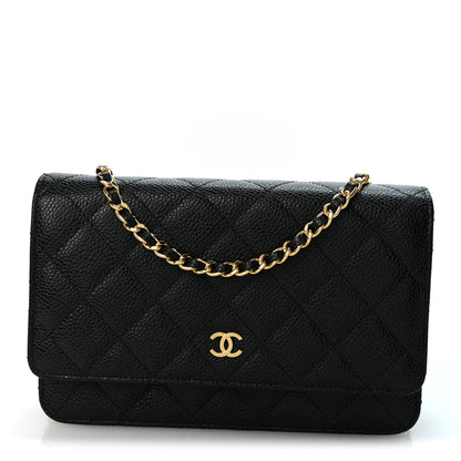 Chanel Caviar Quilted Wallet on Chain WOC Black 1 of 11
