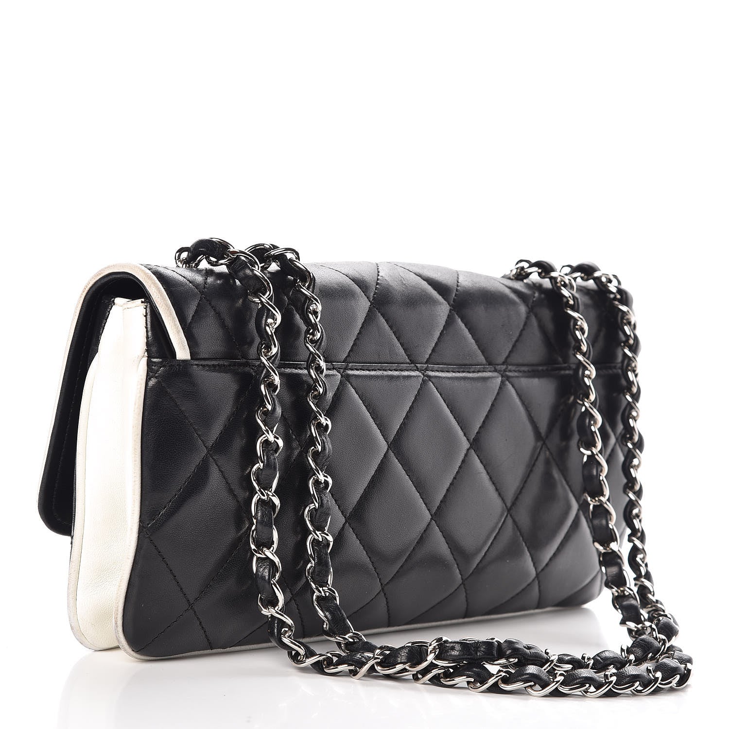 Chanel Lambskin Two Tone Flap Black White 4 of 19