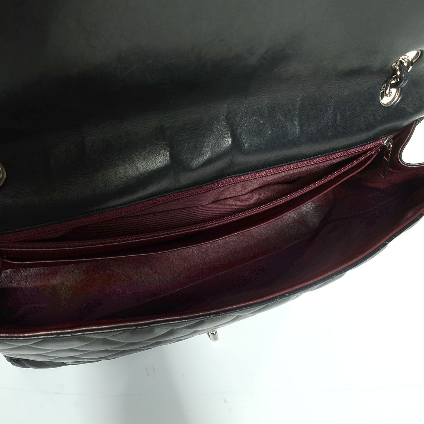 Lambskin Quilted Maxi Single Flap Black