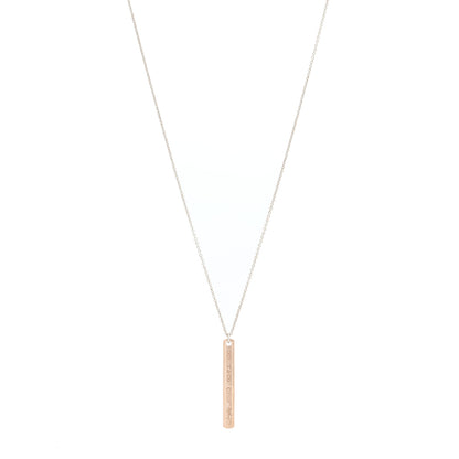 Tiffany Sterling Silver Rubedo 1837 Bar Pendant Necklace 1 of 5