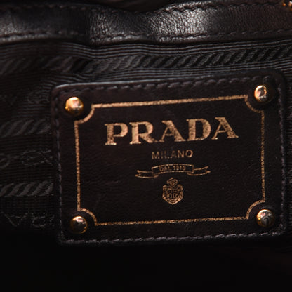 Prada Nylon Python Print Large Bow Bag Verde 7 of 8