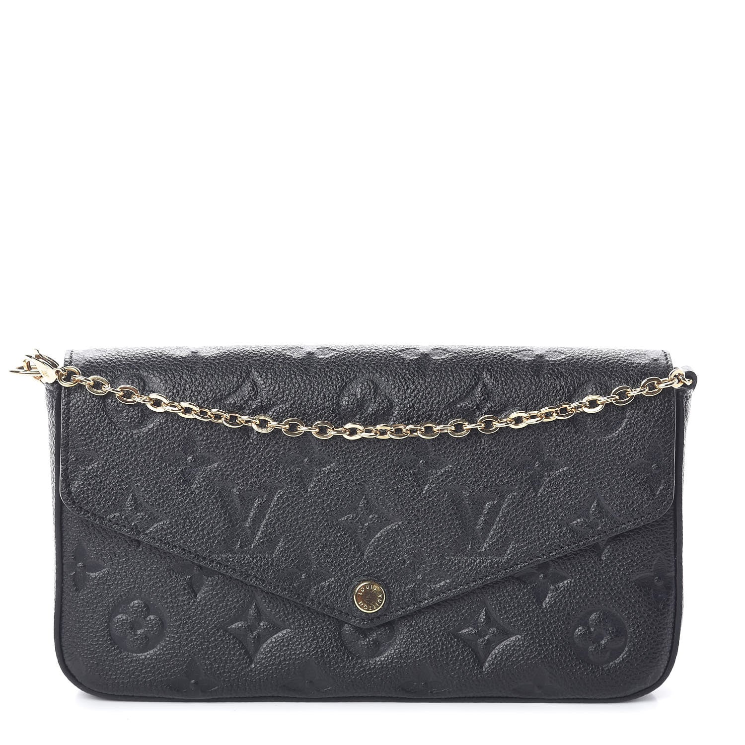 Louis Vuitton Empreinte Pochette Felicie Chain Wallet Black 1 of 10