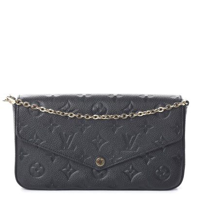 Louis Vuitton Empreinte Pochette Felicie Chain Wallet Black 1 of 10