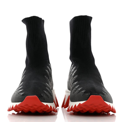 Christian Louboutin Knit Mesh Sharky Sock Sneakers 37 Black 2 of 8