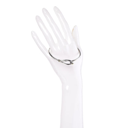 Tiffany Sterling Silver 18K Hook Eye Bangle Bracelet 2 of 4