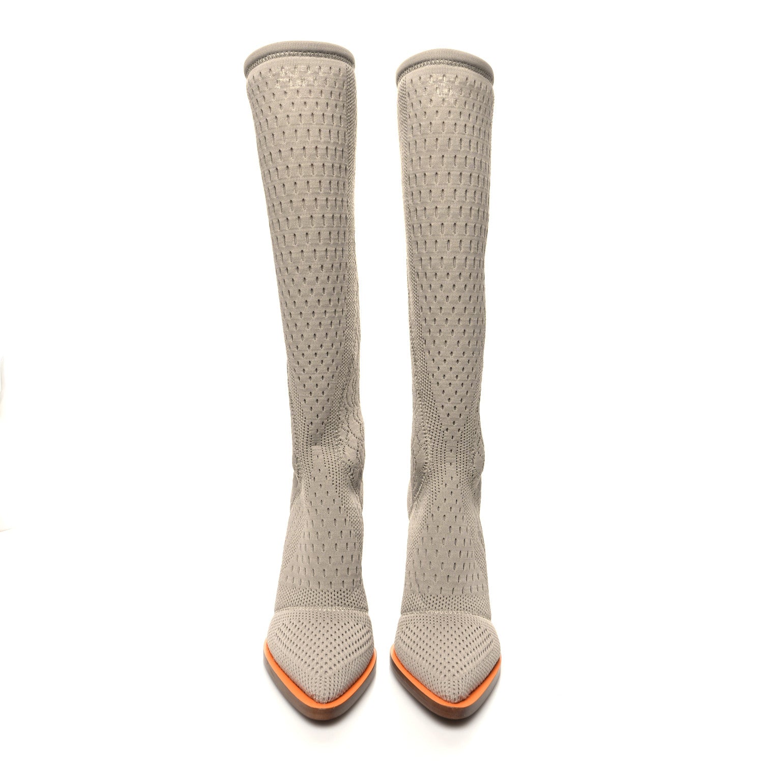Fendi Technical 3D Mesh FFrame Tall Boots 37 Folk 2 of 6