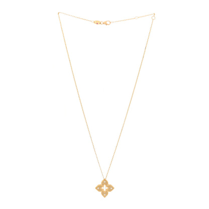 Roberto Coin 18K Yellow Gold Diamond Medium Venetian Princess Flower Pendant Necklace 3 of 6