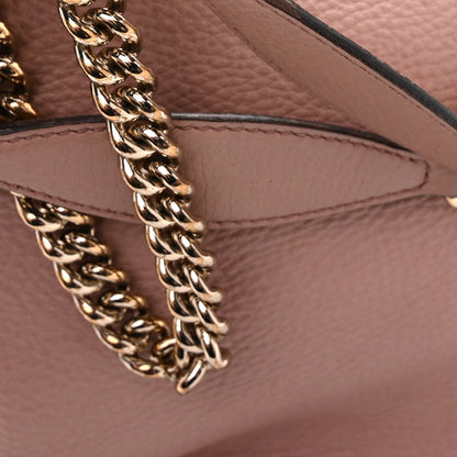 Gucci Pebbled Calfskin Medium Soho Chain Shoulder Bag Antique Rose 12 of 12