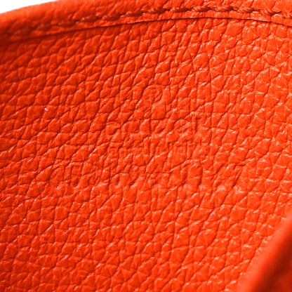 Gucci Calfskin Logo Card Holder Orange 6 of 8
