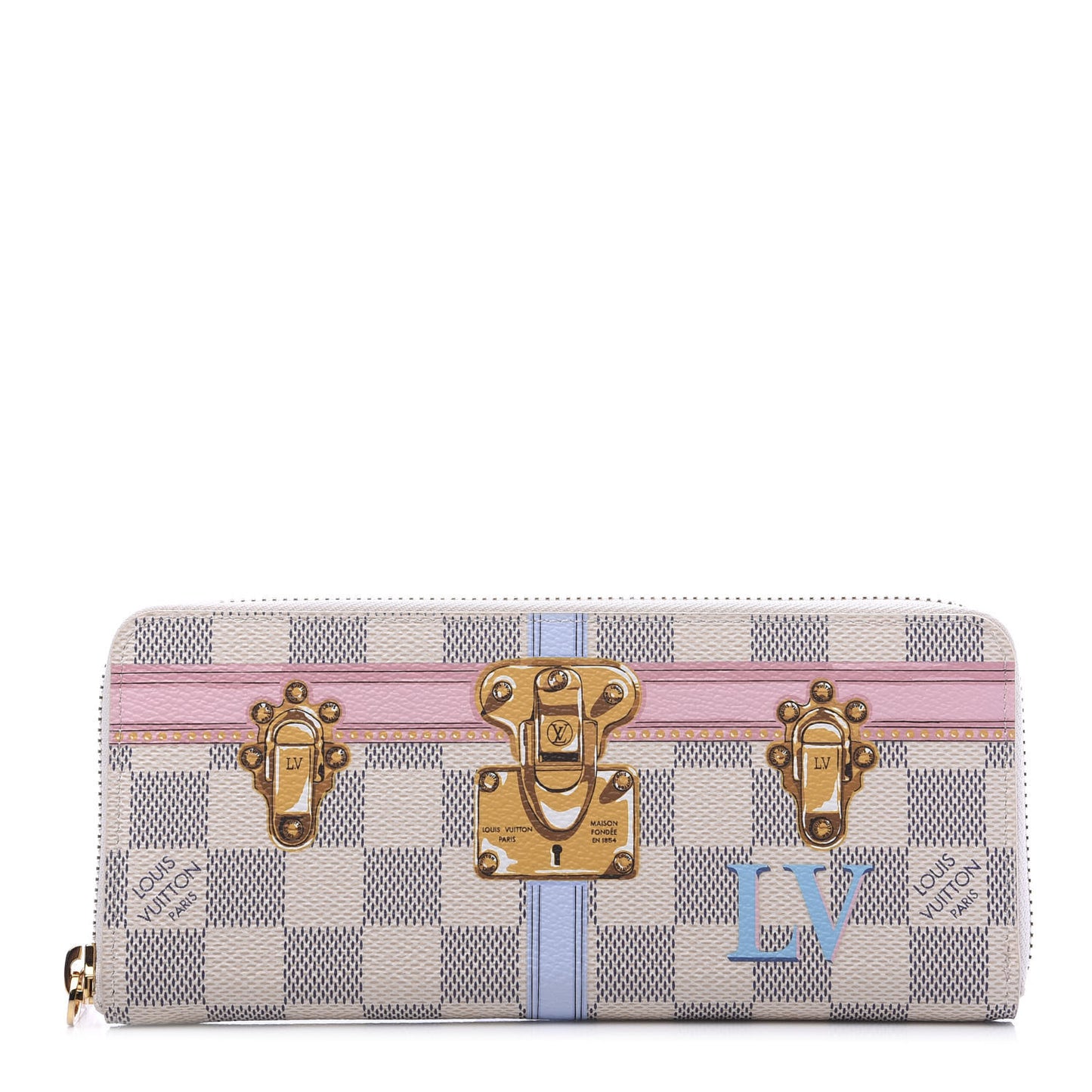 Damier Azur Summer Trunks Clemence Wallet