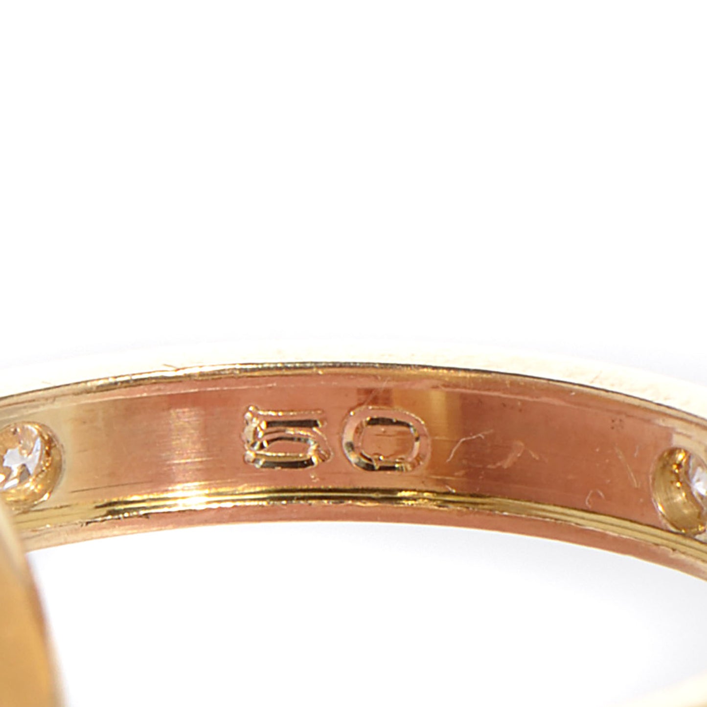 18K Yellow Gold Diamond Constellation Trinity Ring 50 5.25