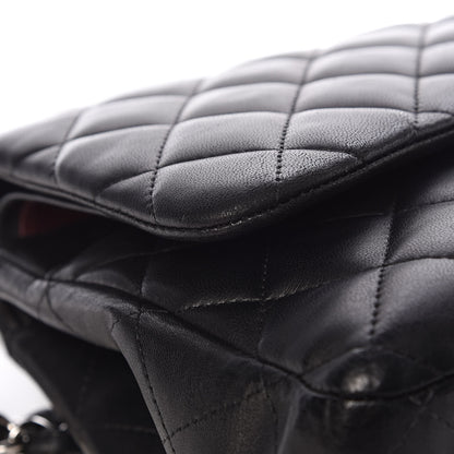 Chanel Lambskin Quilted Jumbo Double Flap Black 12 of 13