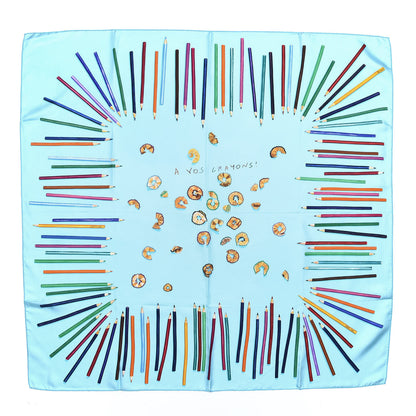 Hermes Silk A Vos Crayons Scarf 90 1 of 6