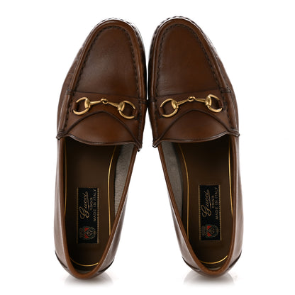 Gucci Betis Glamour Calfskin Womens 1953 Horsebit Loafers 37.5 Brown Sugar 2 of 10