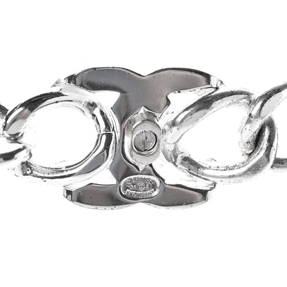 Chanel Chain Link CC Turn Lock Choker Necklace Silver 4 of 7