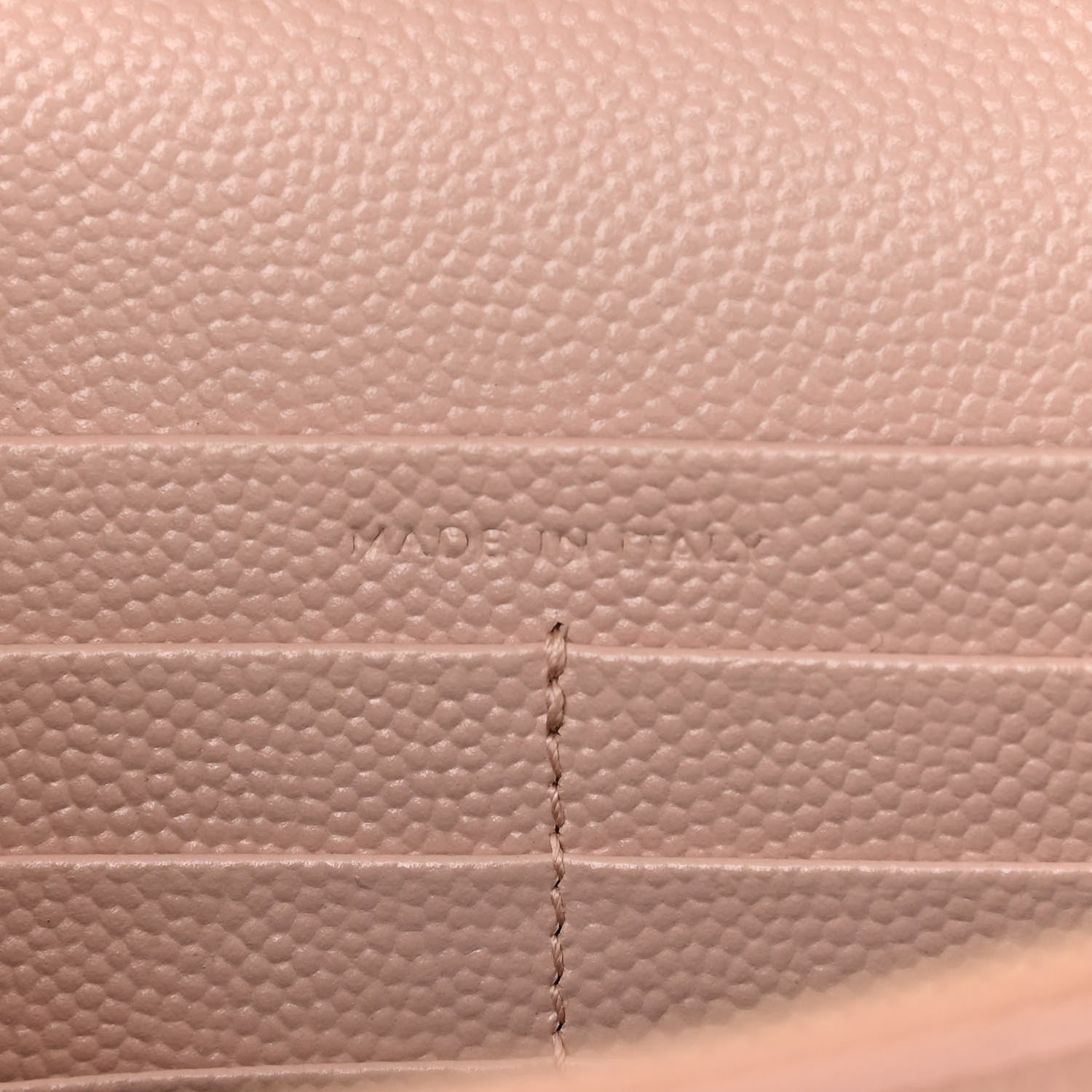 Saint Laurent Grain De Poudre Matelasse Chevron Monogram Chain Wallet Pale Blush 7 of 12