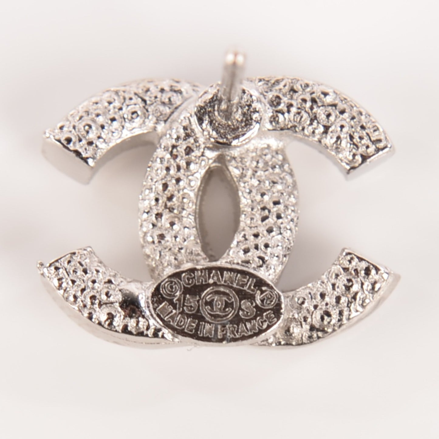 Crystal CC Earrings Silver