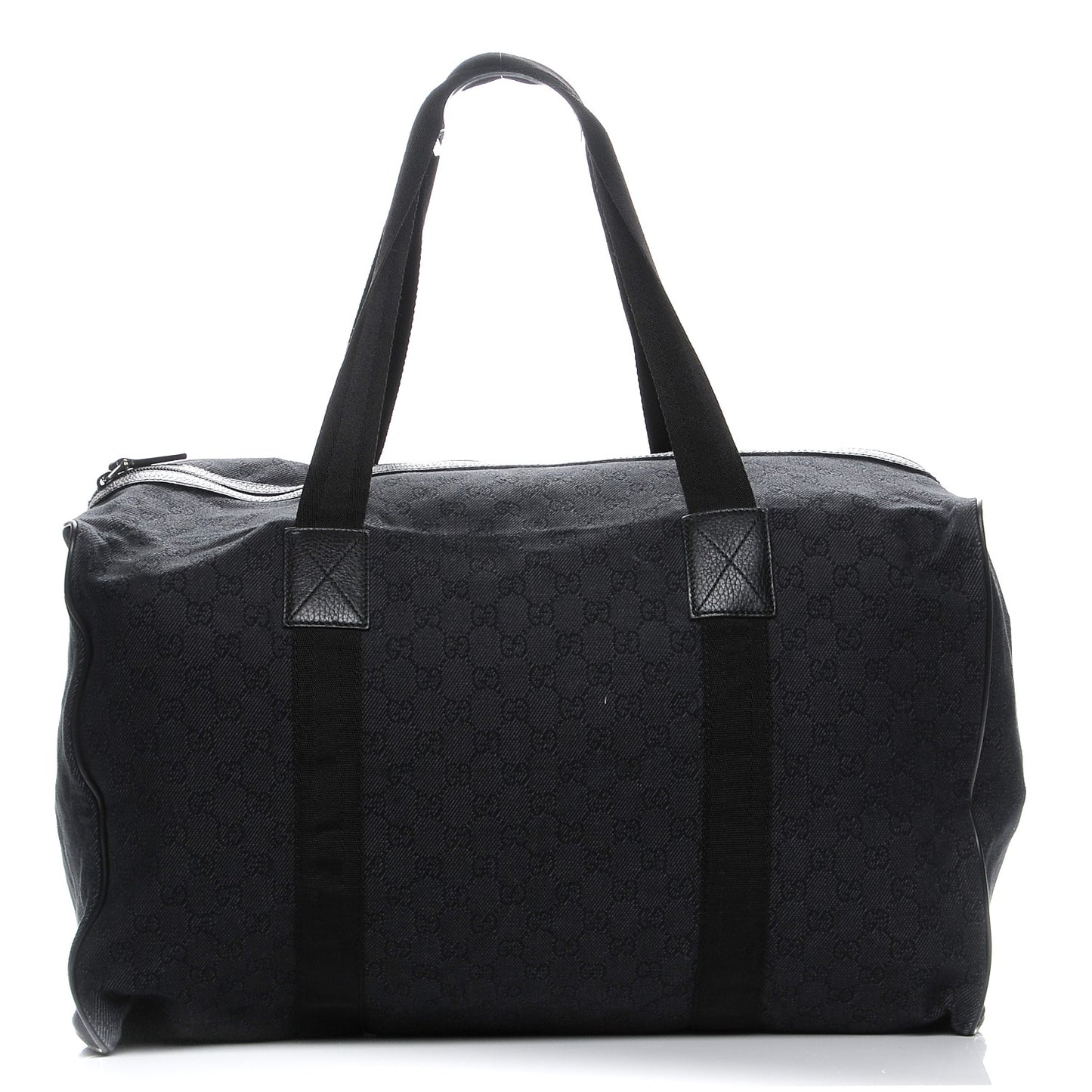 Denim Monogram Large Collapsible Carry On Duffle Black