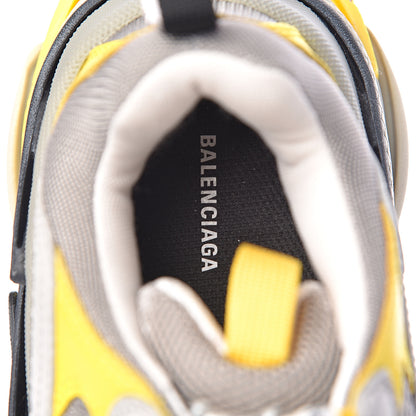 Balenciaga Fabric Mesh Womens Triple S Sneakers 39 Yellow Grey White 8 of 9