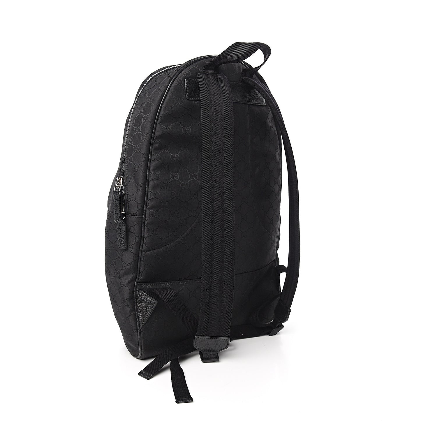 Nylon Monogram Slim Backpack Black
