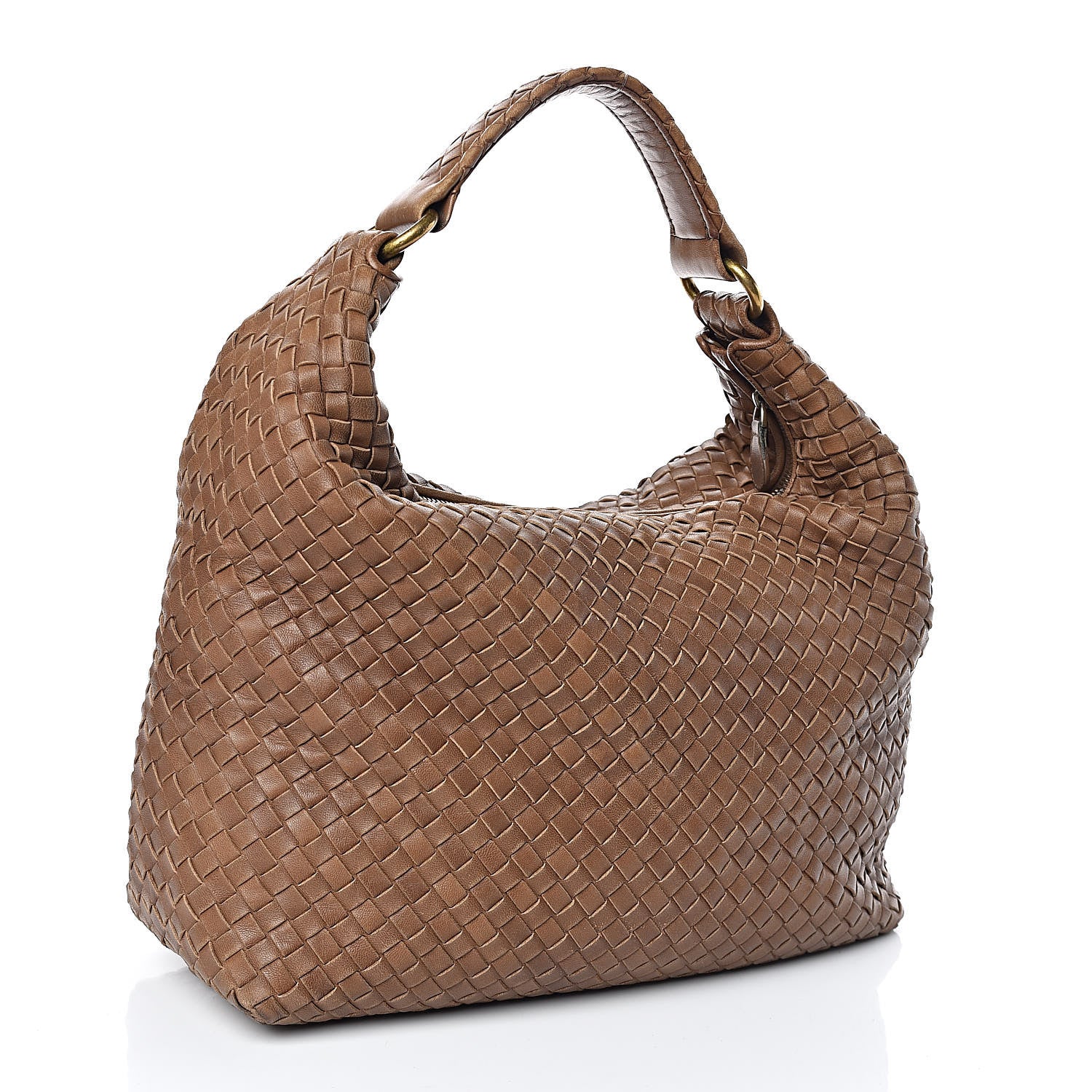 Bottega Veneta Nappa Intrecciato Pyramid Hobo Noce 3 of 11