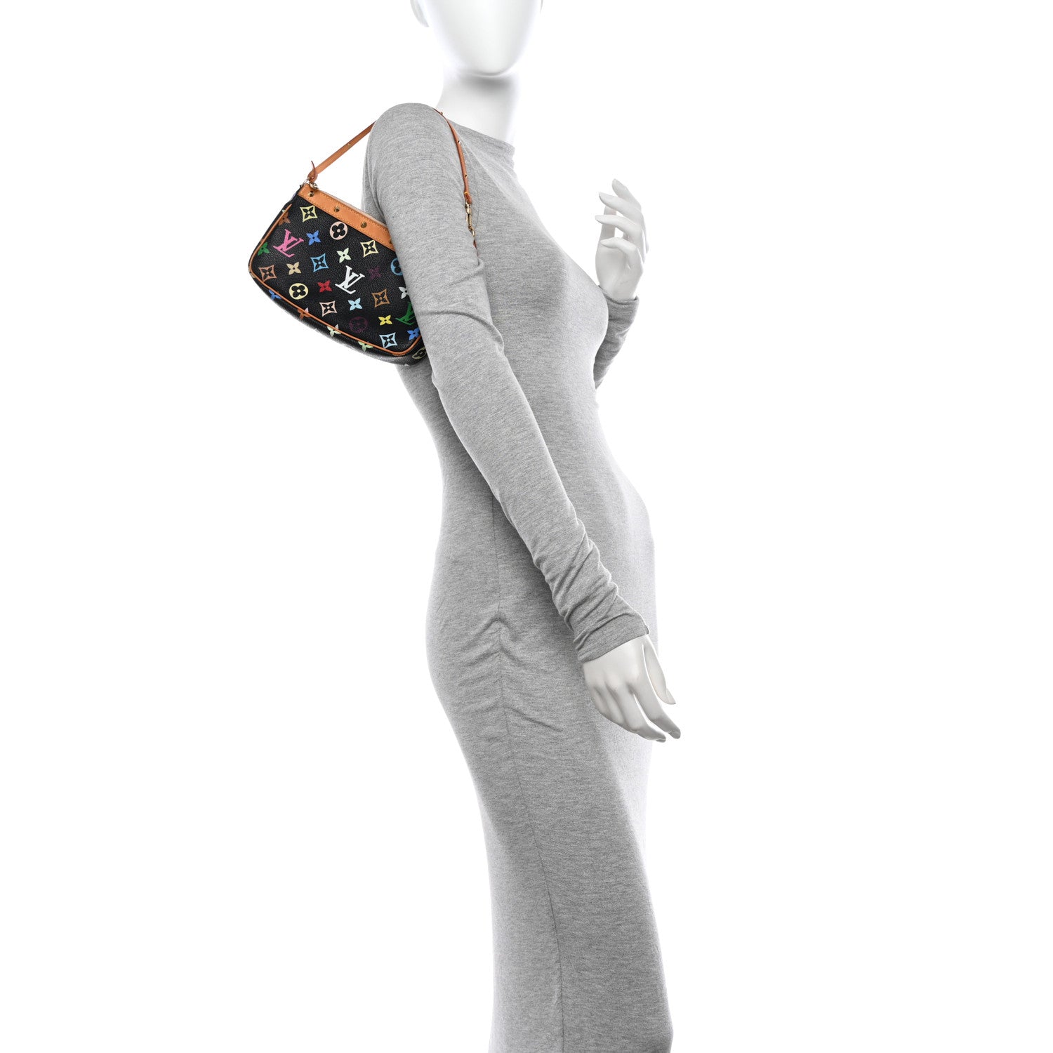 Louis Vuitton Monogram Multicolor Pochette Accessories Black 2 of 13