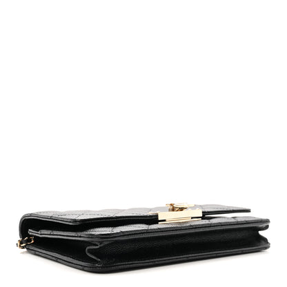 Chanel Caviar Quilted Golden Class Wallet On Chain WOC Black 4 of 12