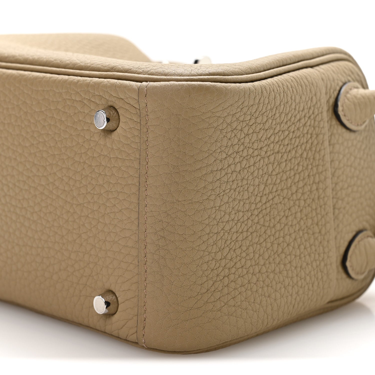 Hermes Taurillon Clemence Mini Lindy 20 Beige Marfa 10 of 11