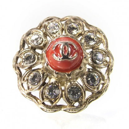 Chanel Swarovski Crystal CC Flower Brooch 1 of 3