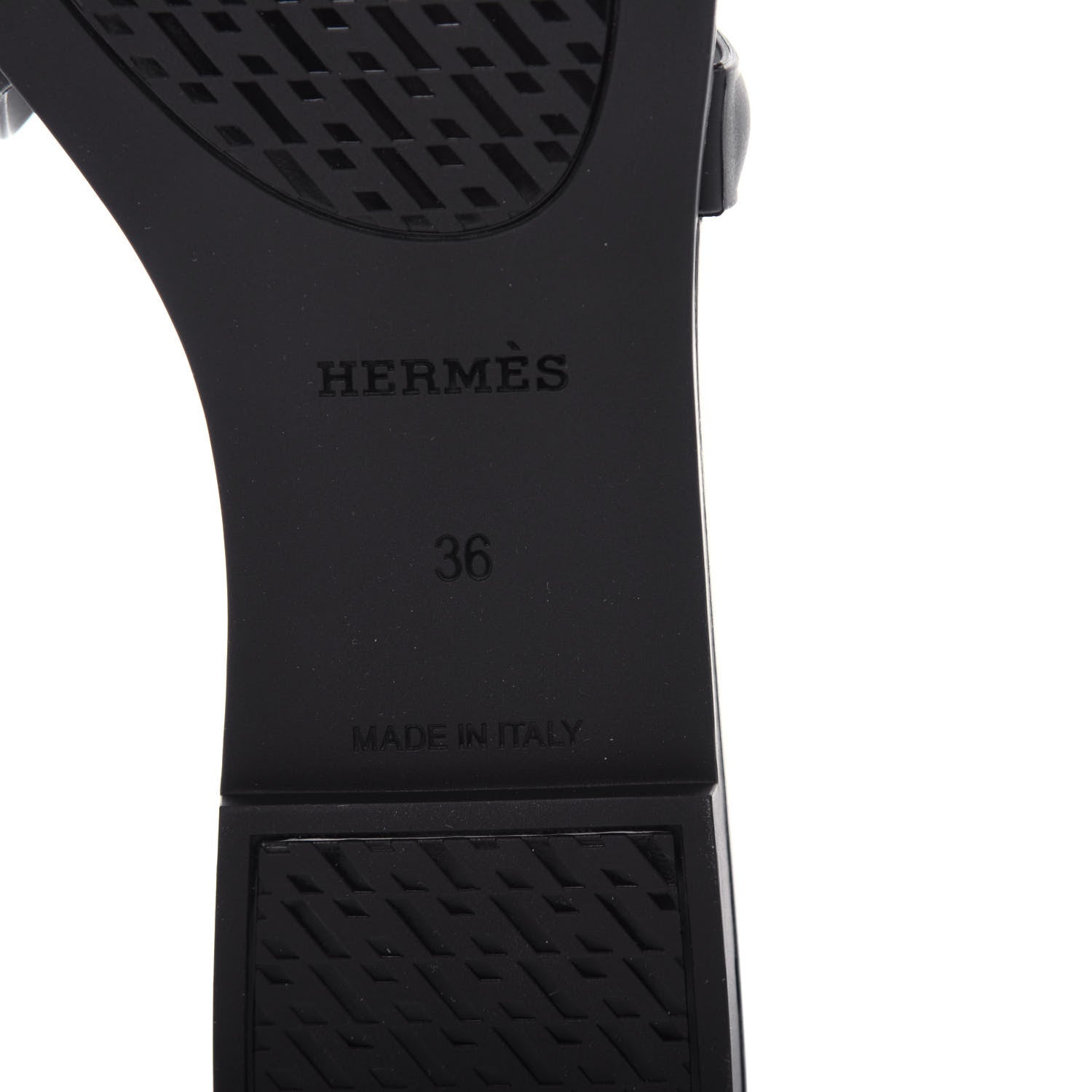 Hermes Rubber Aloha Sandals 36 Black 9 of 11