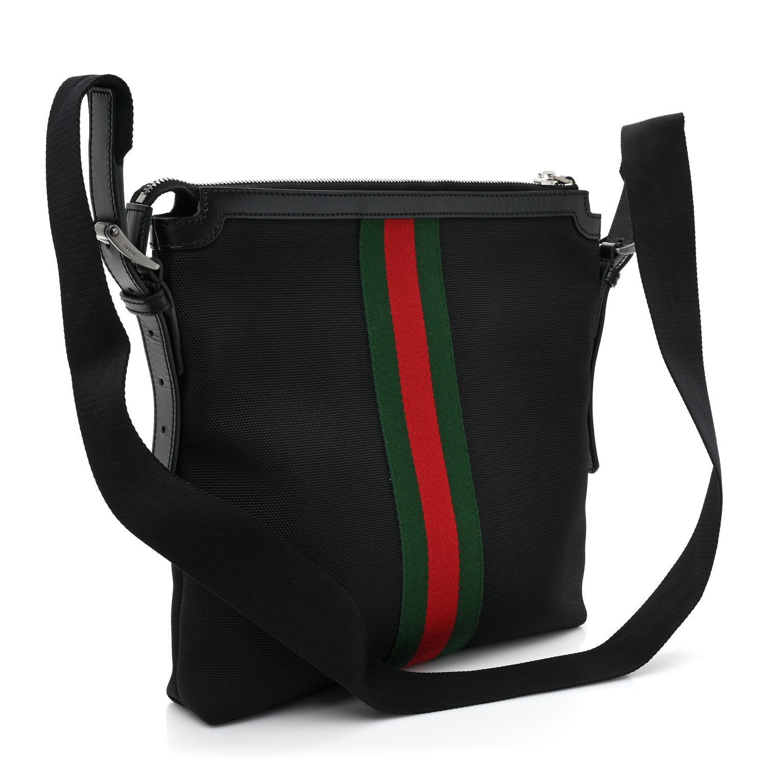 Gucci Techno Canvas Web Messenger Bag Black 3 of 9