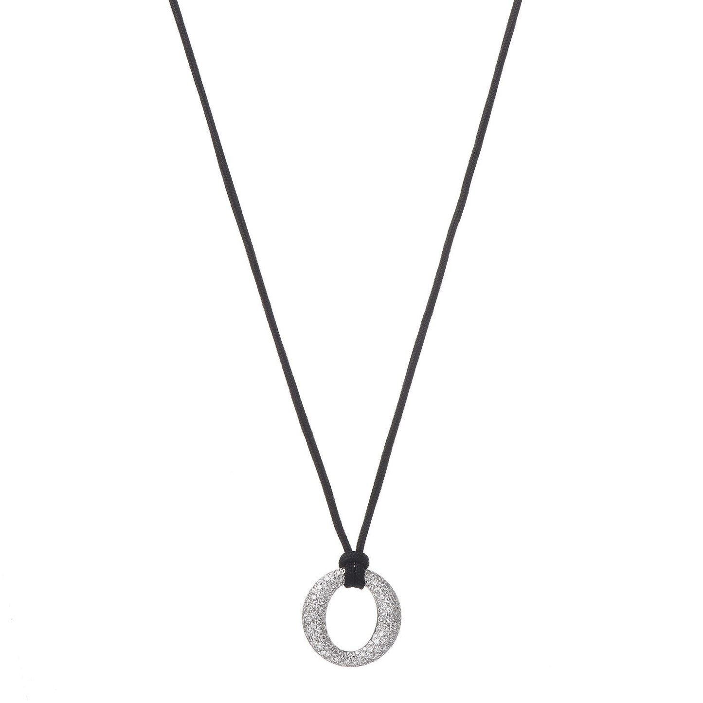 Platinum Silk Diamond Small Elsa Peretti Sevillana Pendant Necklace
