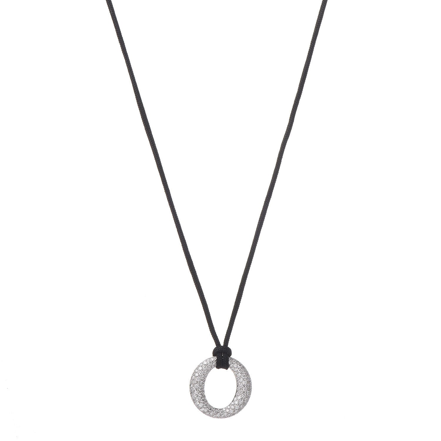 Tiffany Platinum Silk Diamond Small Elsa Peretti Sevillana Pendant Necklace 1 of 6