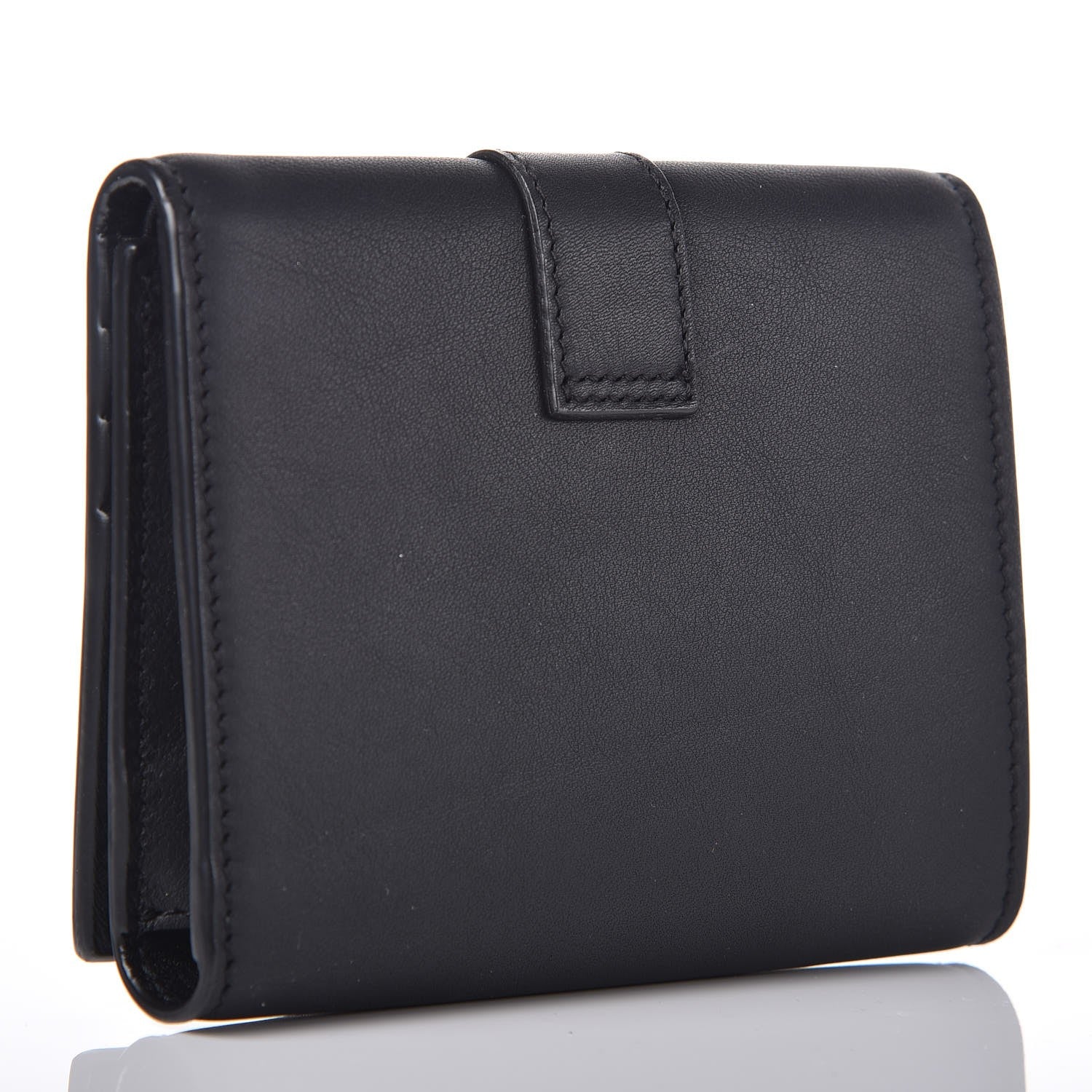 Saint Laurent Calfskin Classic Y Compact Wallet Black 3 of 7