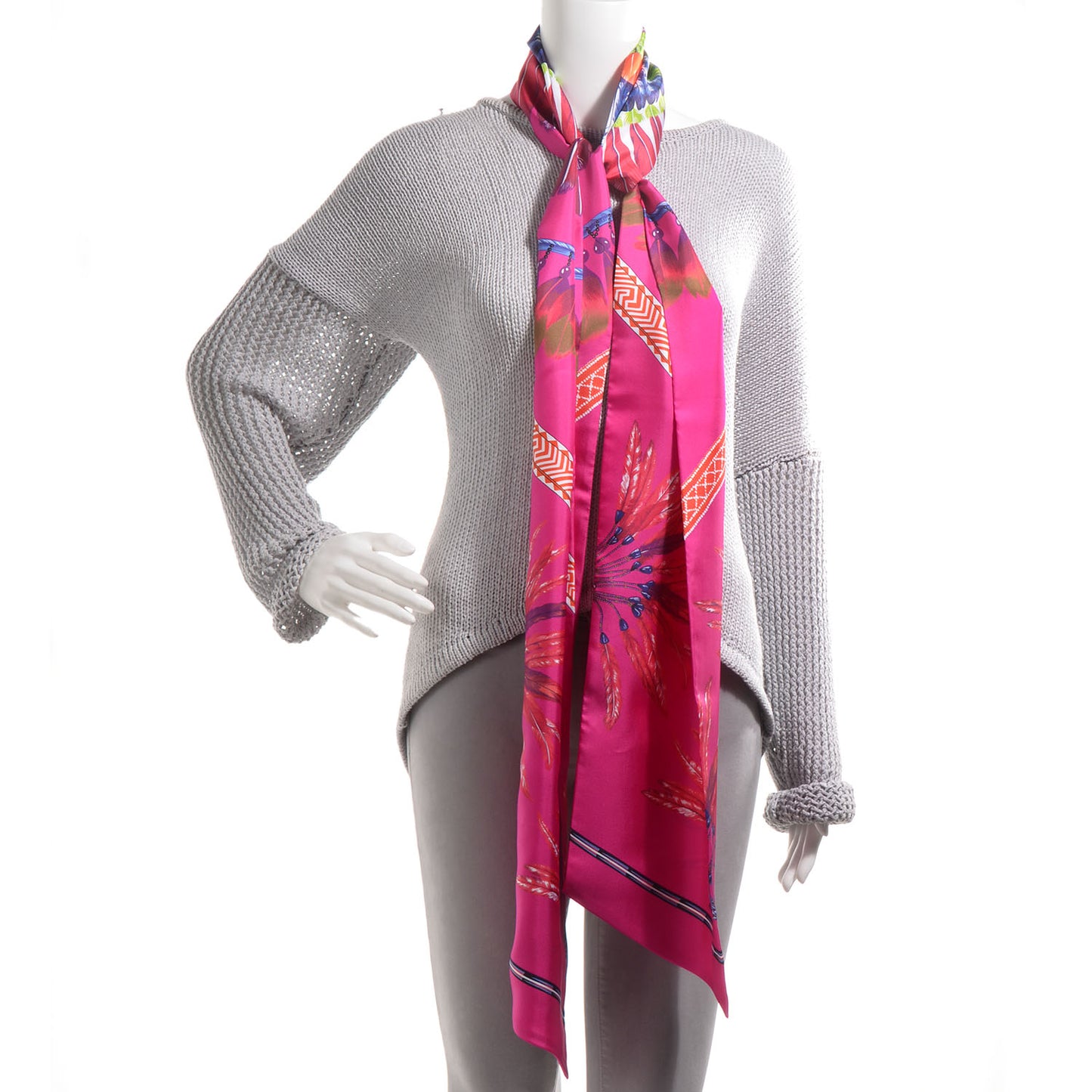 Silk Brazil Maxi Twilly Fuchsia