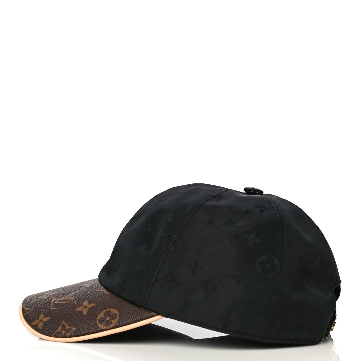 Polyester Silk Monogram LV Get Ready Cap L Black
