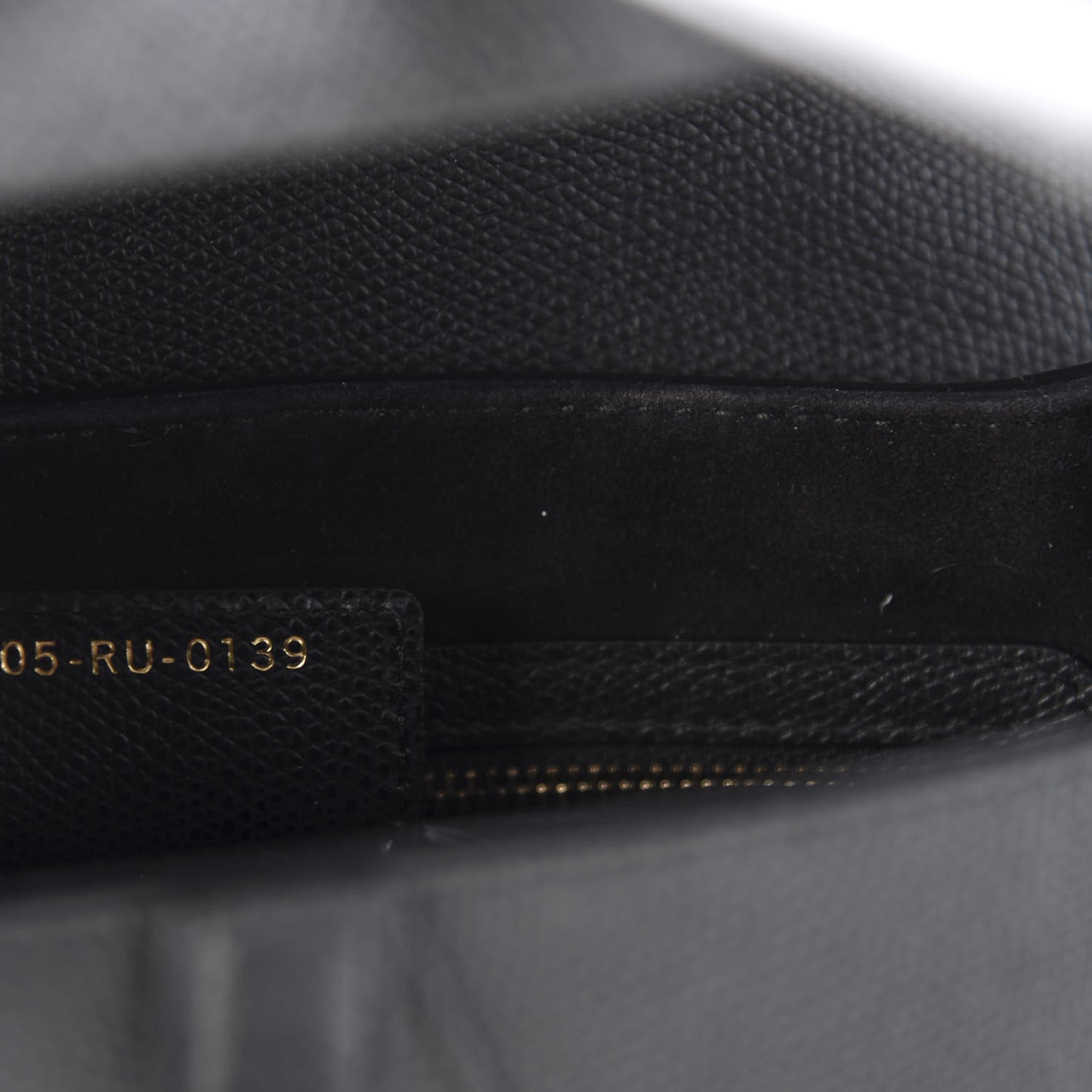 Grained Calfskin Saddle Bag Black