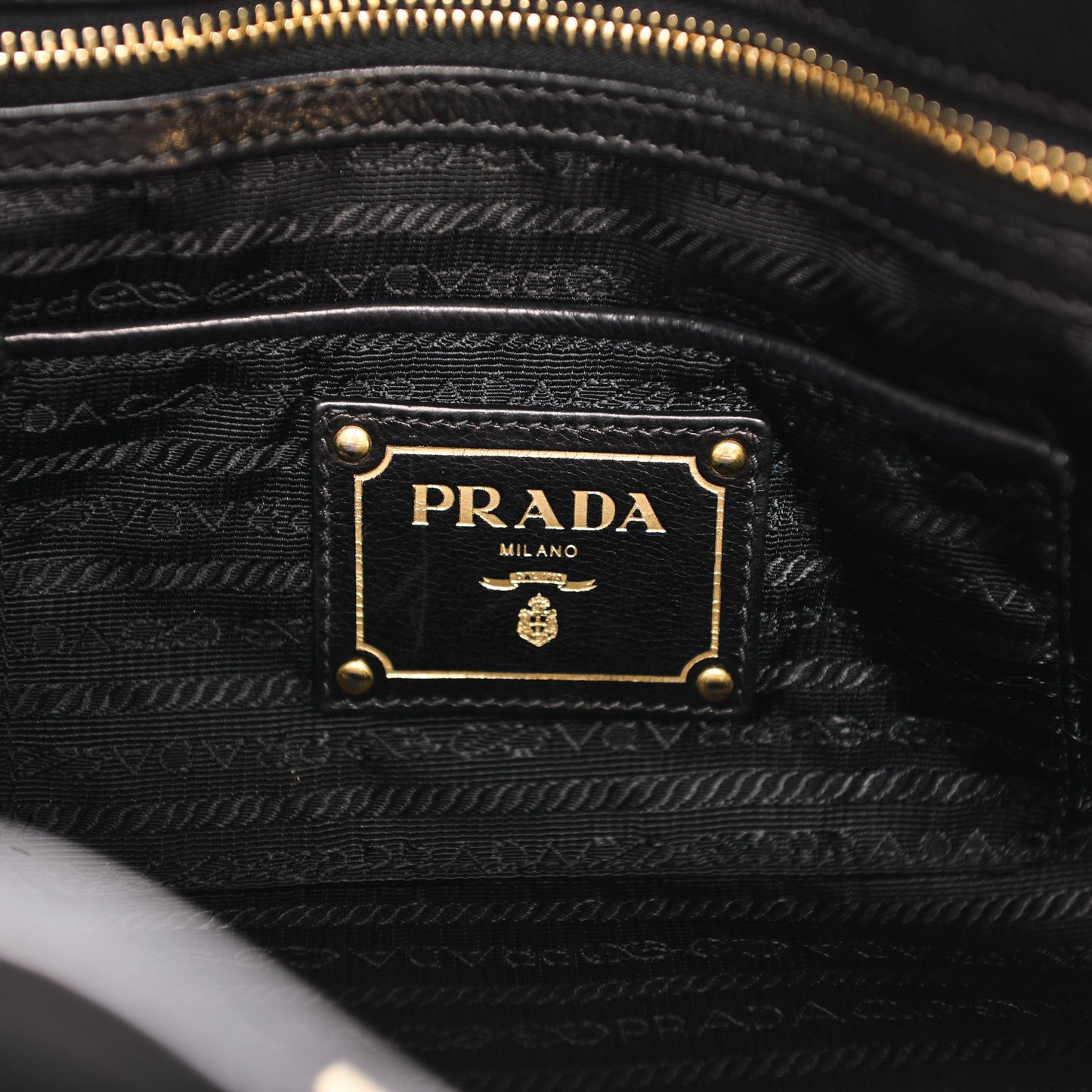 Glace Calf Shopping Tote Nero Black