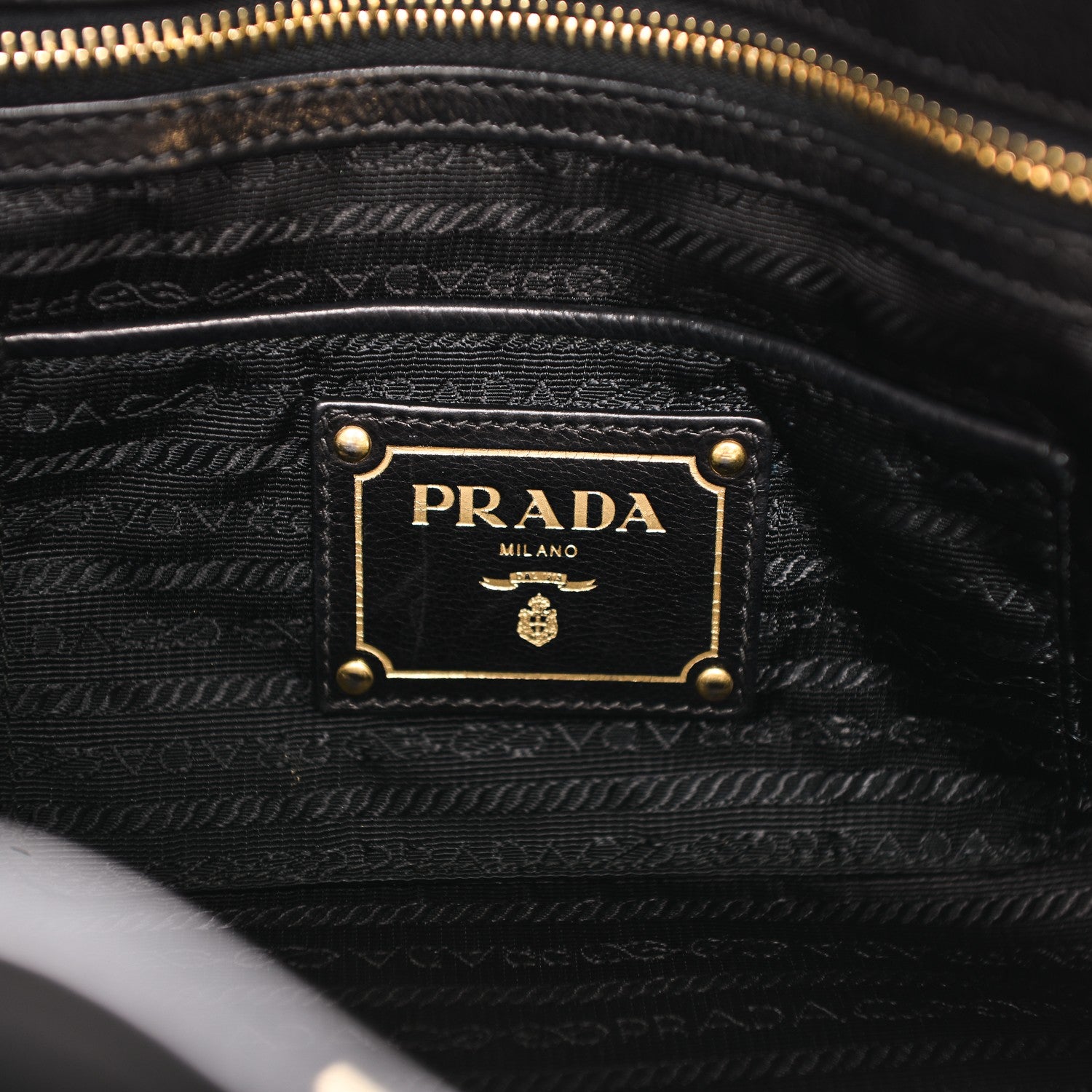 Prada Glace Calf Shopping Tote Nero Black 7 of 7