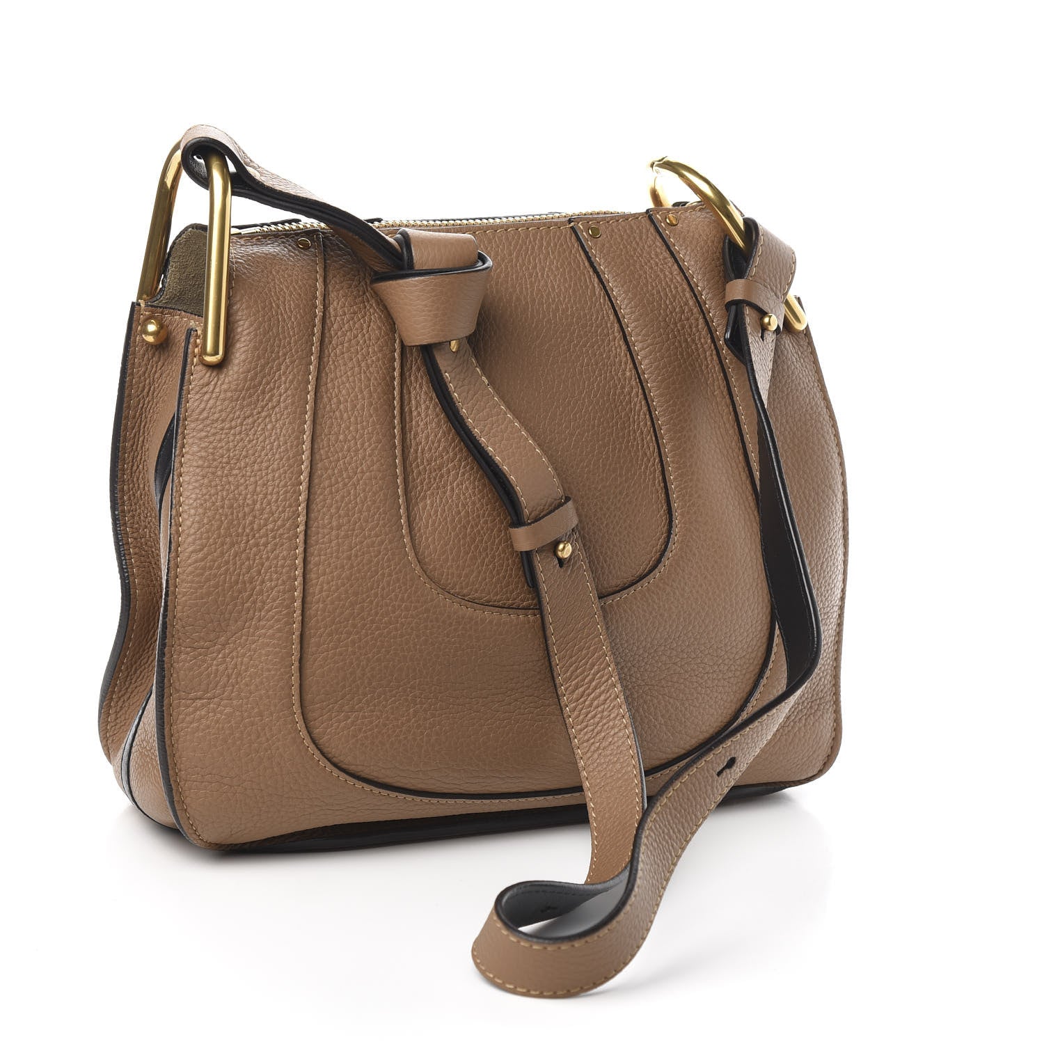 Chloe Grained Calfskin Small Hayley Hobo Nut 3 of 9