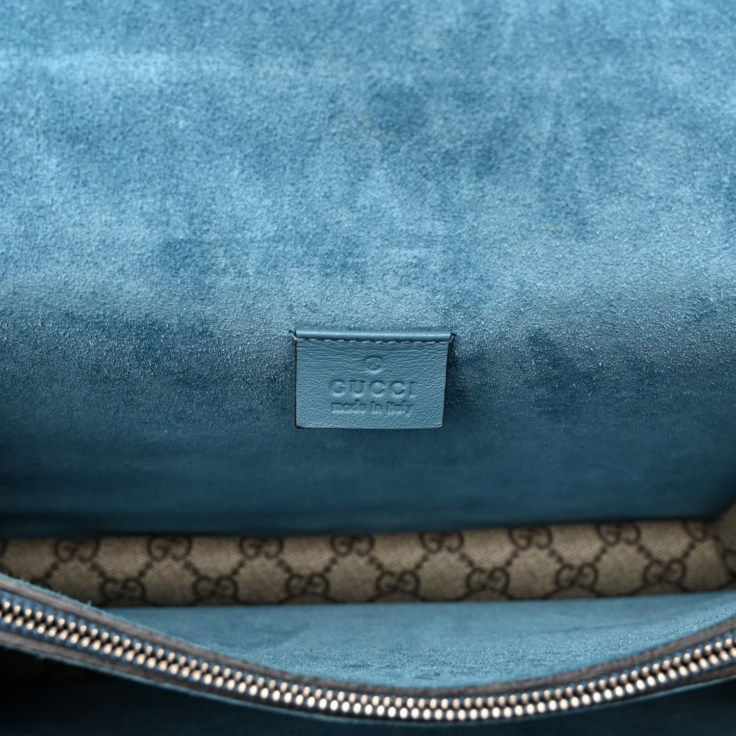 Gucci GG Supreme Monogram Angry Cat Embroidered Medium Dionysus Shoulder Bag Beige Ultramarine 6 of 16