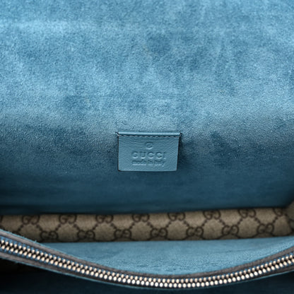 Gucci GG Supreme Monogram Angry Cat Embroidered Medium Dionysus Shoulder Bag Beige Ultramarine 6 of 16