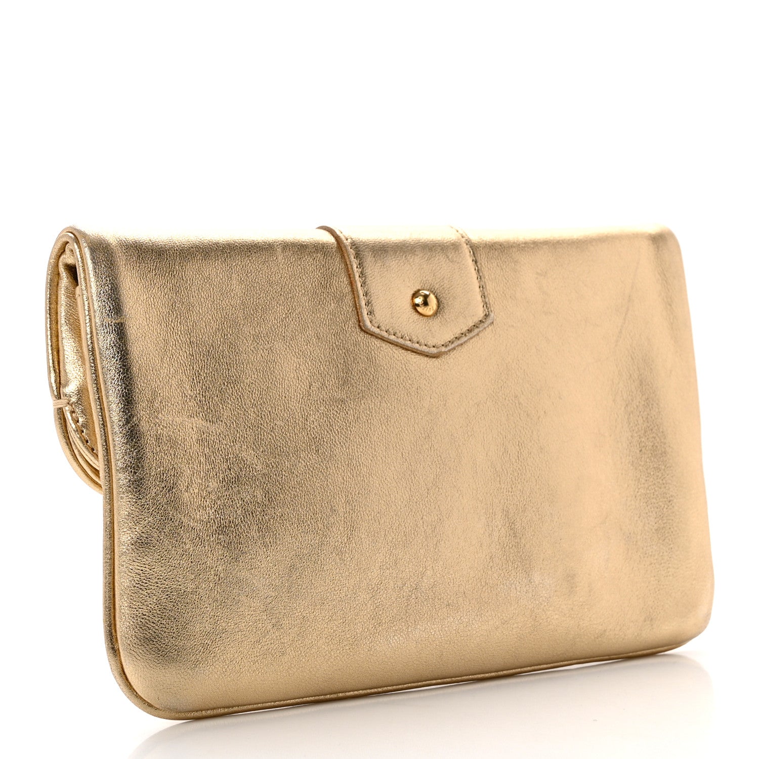 Louis Vuitton Metallic Calfskin Sofia Coppola Slim Clutch MM Gold 4 of 7