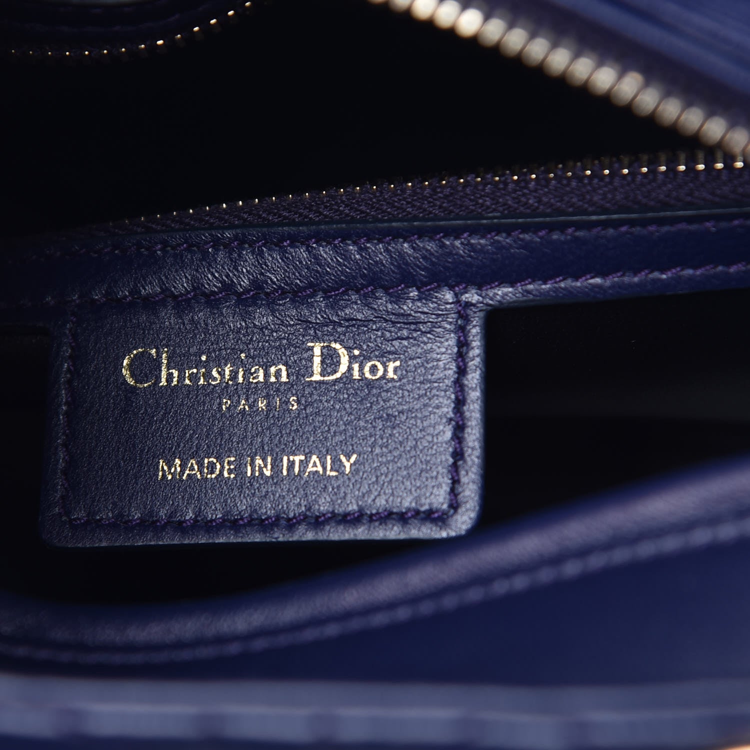 Christian Dior Lambskin Cannage Medium Lady Dior Crystal Strap Blue 8 of 9