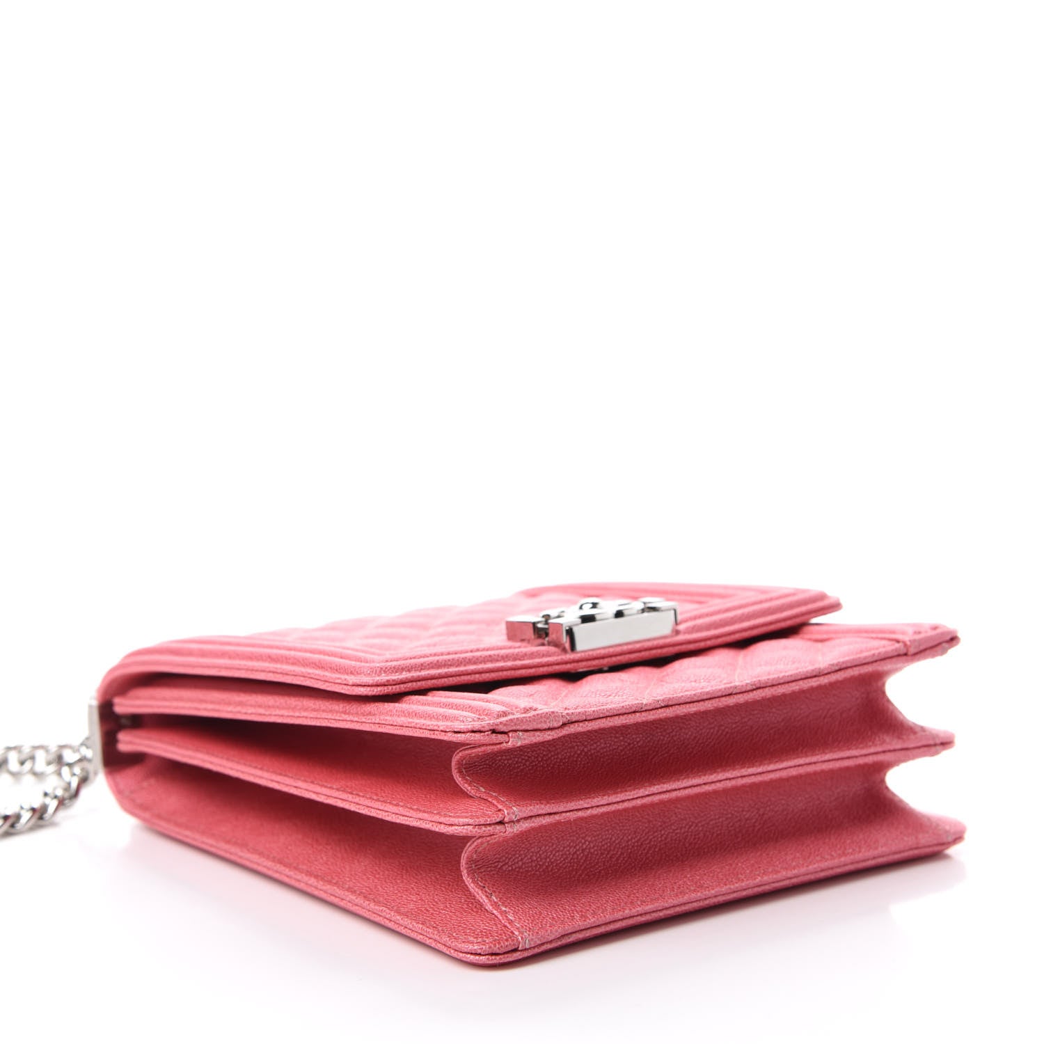 Chanel Caviar Quilted North South Boy Flap Pink 4 of 10