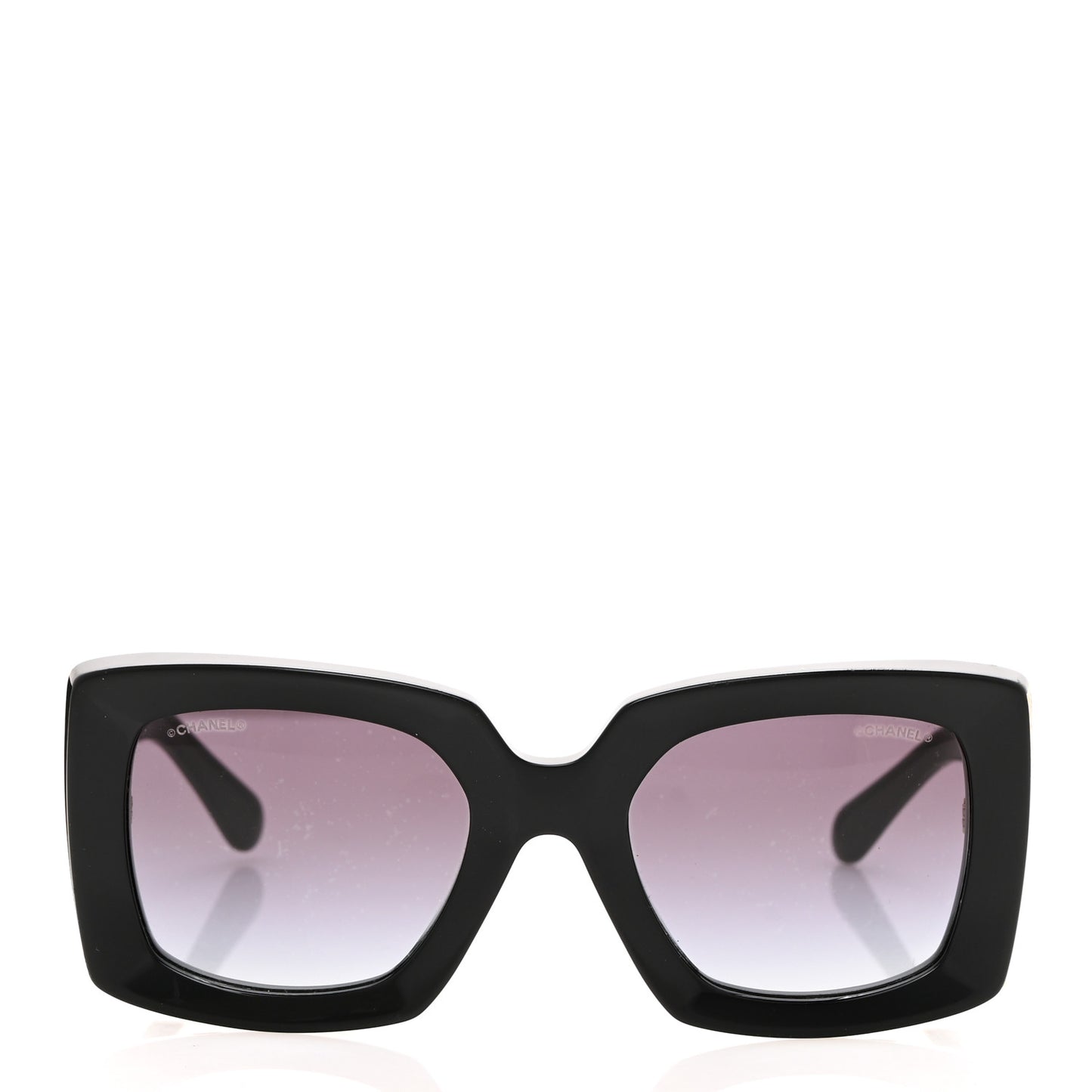 Acetate Rectangle Sunglasses 5435-A Black