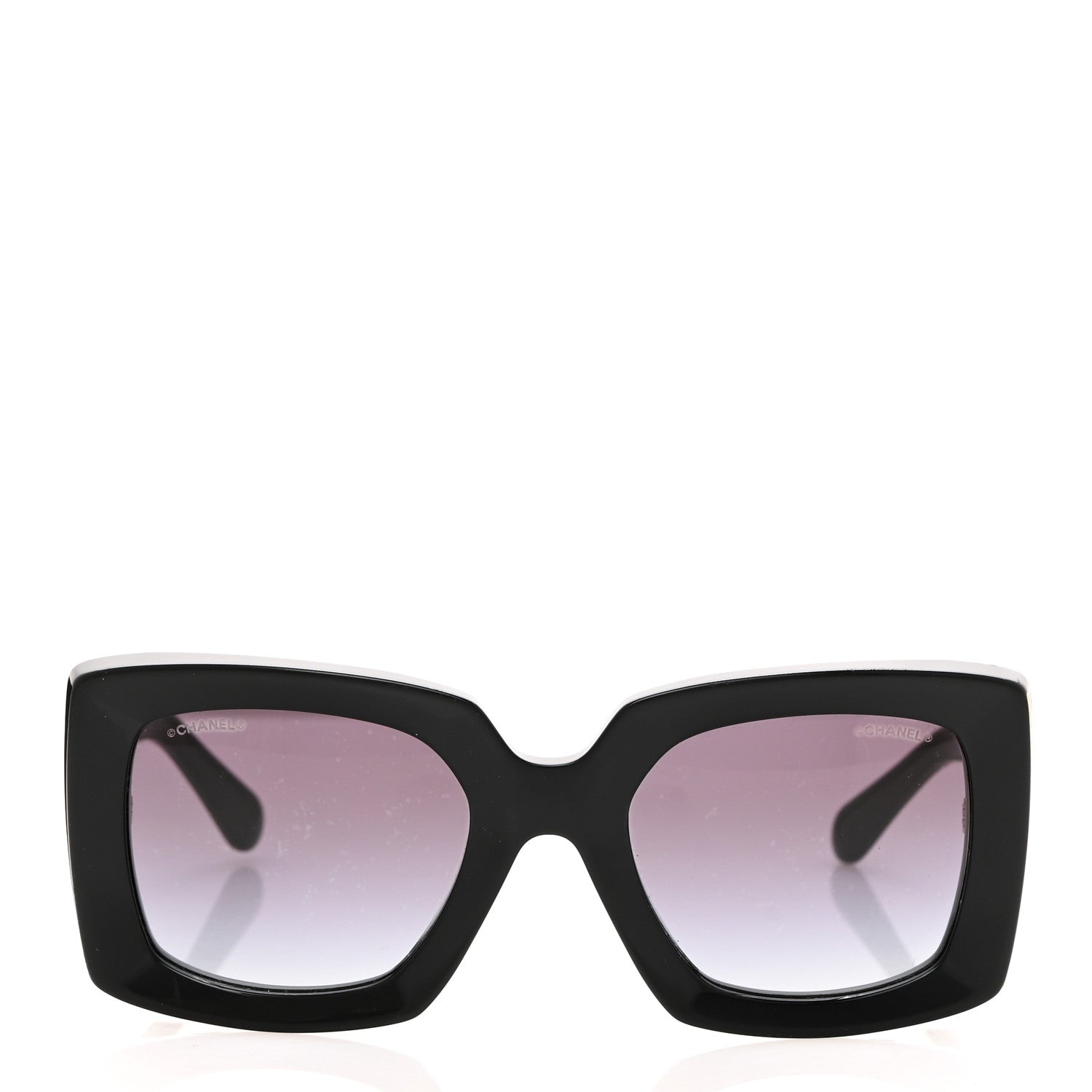 Chanel Acetate Rectangle Sunglasses 5435-A Black 2 of 8